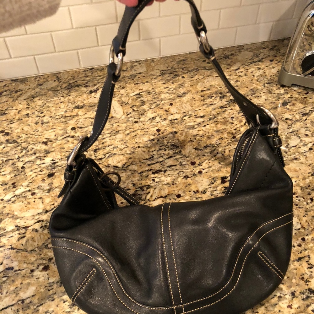 Coach Black Leather SoHo Purse